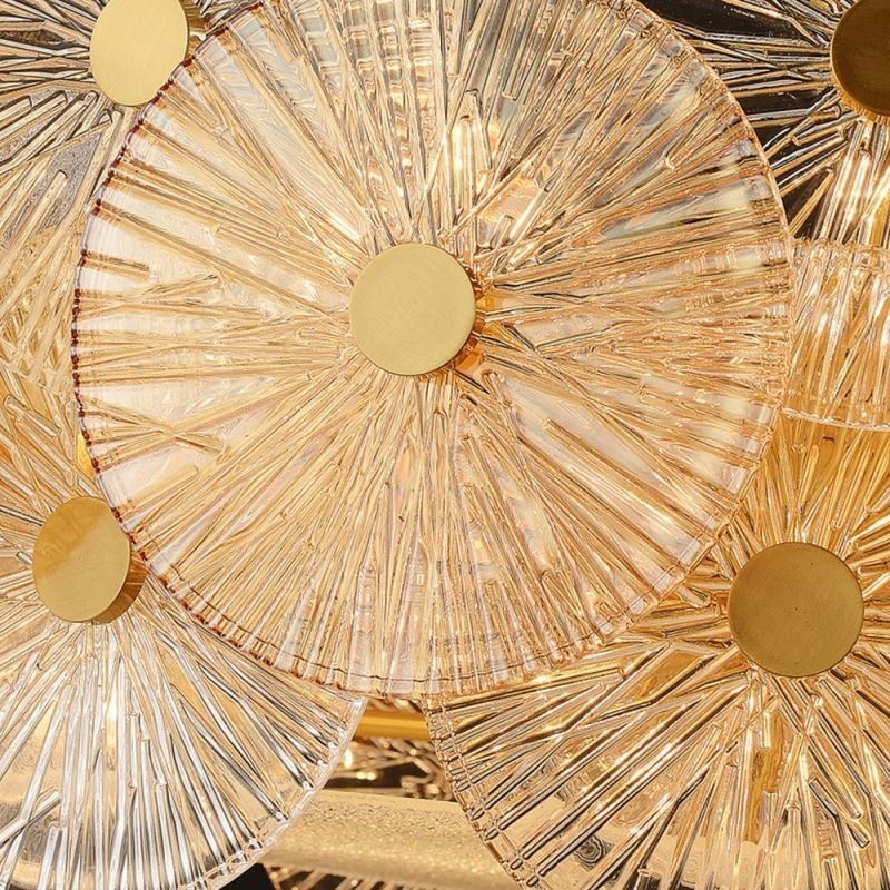 Lámpara colgante moderna de cristal con forma de disco de chispa y fuegos artificiales, iluminación para decoración del hogar