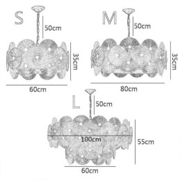 Lámpara colgante moderna de cristal con forma de disco de chispa y fuegos artificiales, iluminación decorativa para el hogar