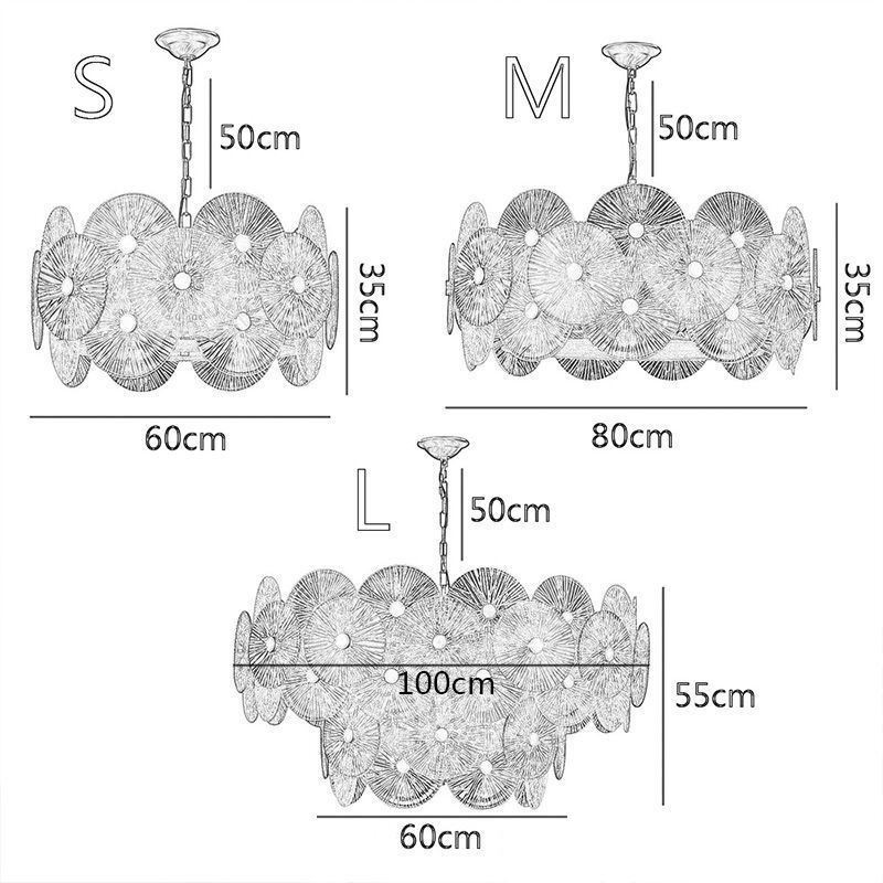 Lámpara colgante moderna de cristal con forma de disco de chispa y fuegos artificiales, iluminación decorativa para el hogar
