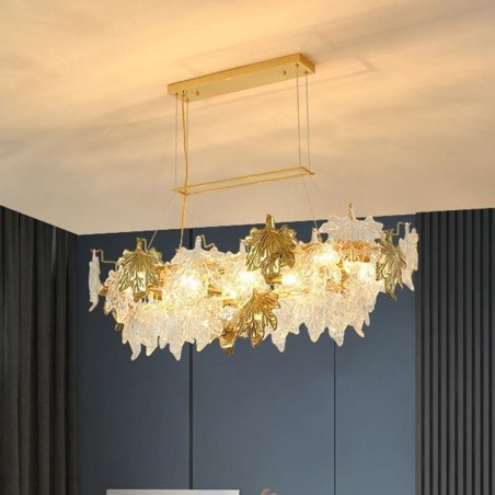 Lámpara colgante de hoja de arce, decoración del hogar, iluminación de vidrio Lámpara colgante de hoja de arce, decoración del hogar, iluminación de vidrio