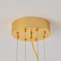 Lámpara colgante de hoja de arce con diseño de araña de cristal para decoración del hogar europea