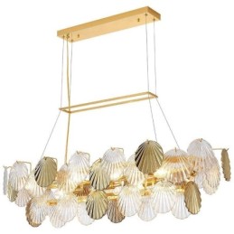 Lámpara colgante de cristal de lujo con forma de concha