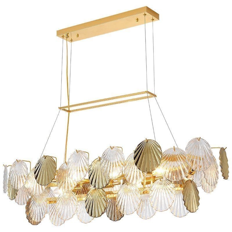 Lámpara colgante de cristal de lujo con forma de concha
