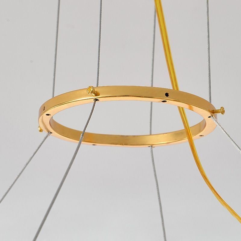 Lámparas de araña modernas de cristal con forma de concha para comedor