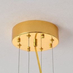 Lámparas de araña modernas de cristal con forma de concha para comedor