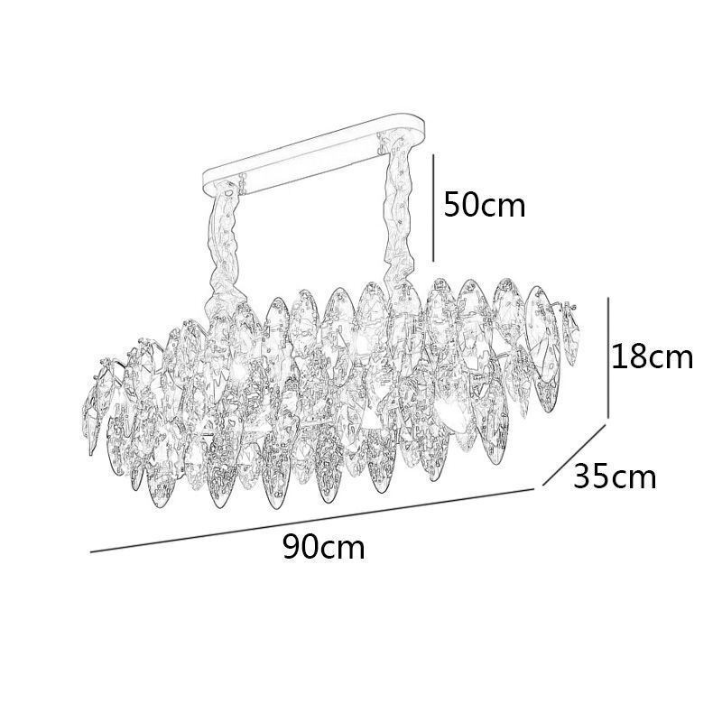 Lámpara colgante de lujo ligera para decoración del hogar, lámpara de araña de cristal para sala de estar