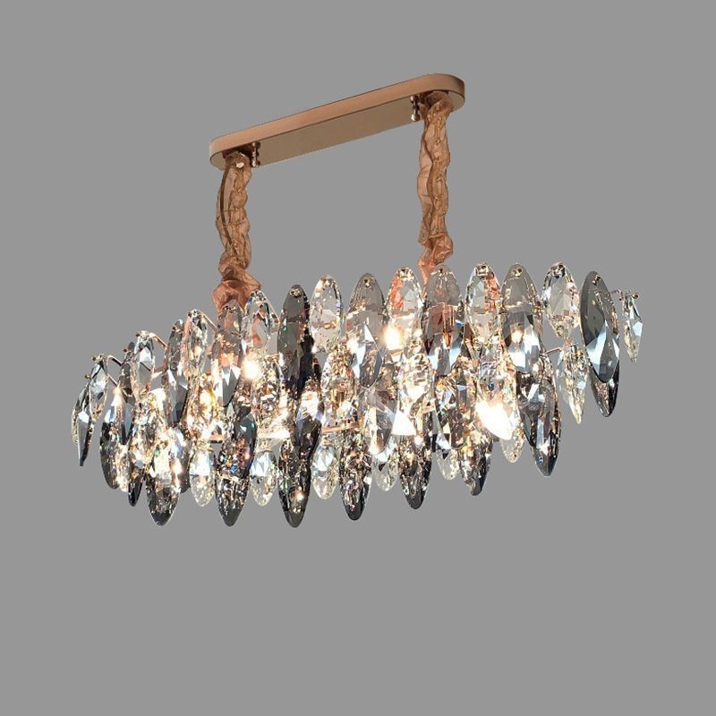 Lámpara colgante de lujo ligera para decoración del hogar, lámpara de araña de cristal para sala de estar