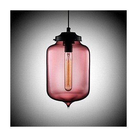 Lámpara colgante minimalista de hierro con diseño de botella, 1 luz Lámpara colgante minimalista de hierro con diseño de botella, 1 luz