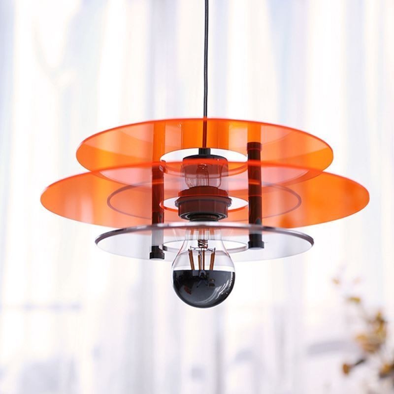 Lámpara colgante nórdica de acrílico con decoración posmoderna