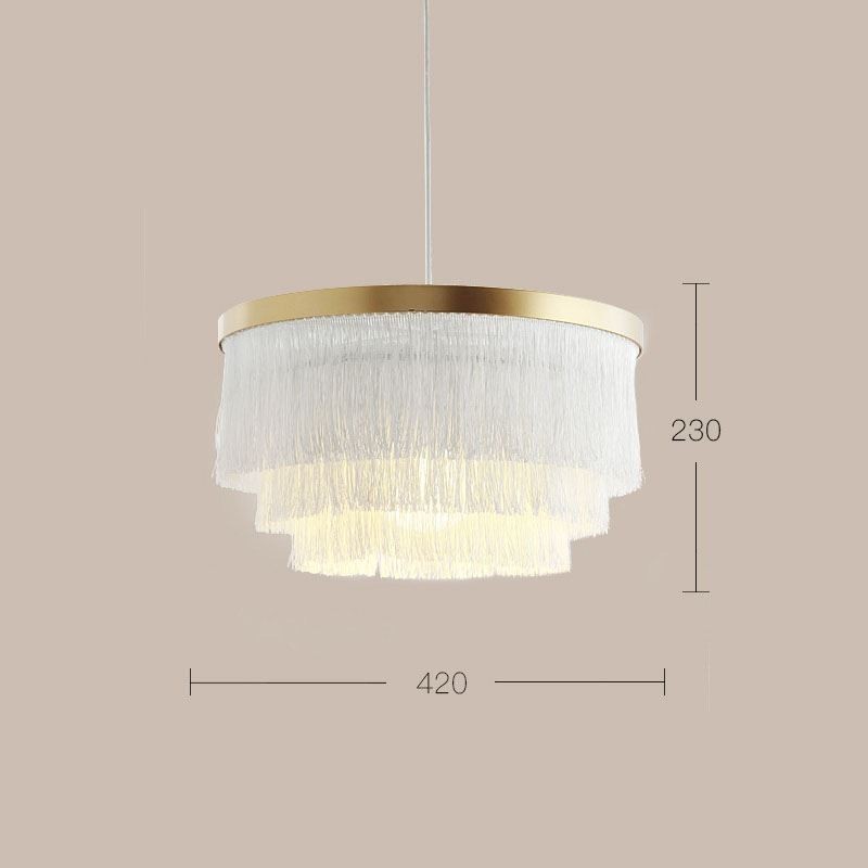 Lámpara colgante decorativa nórdica, cálida y romántica con borlas, lámpara colgante creativa.