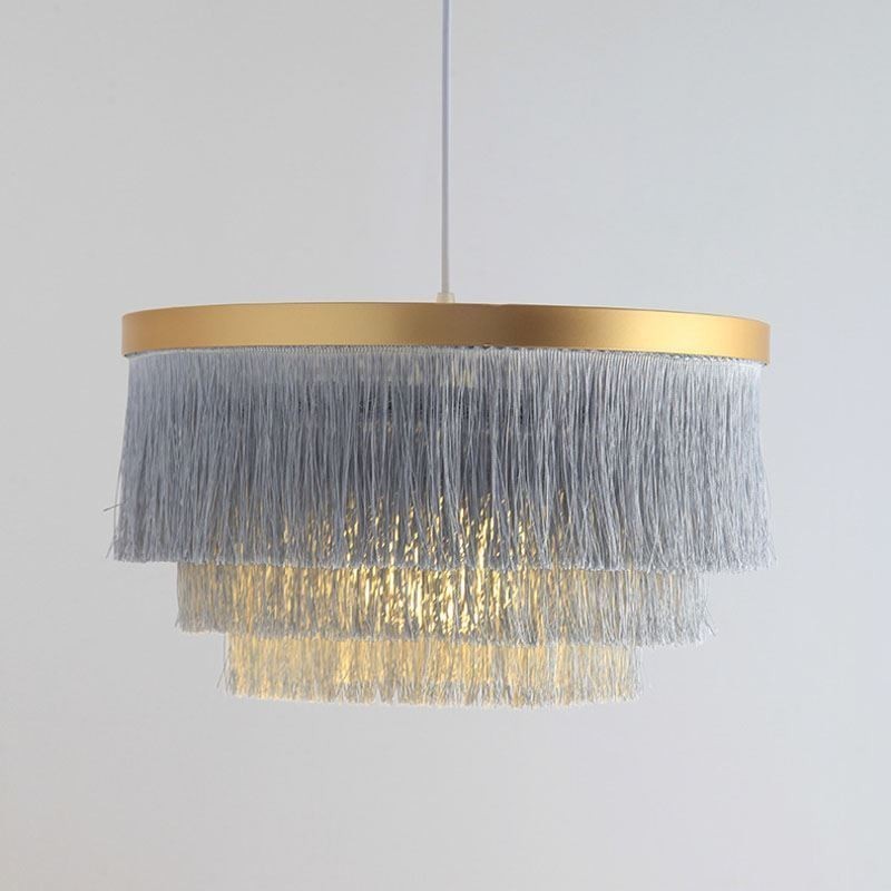 Lámpara colgante decorativa nórdica, cálida y romántica con borlas, lámpara colgante creativa.