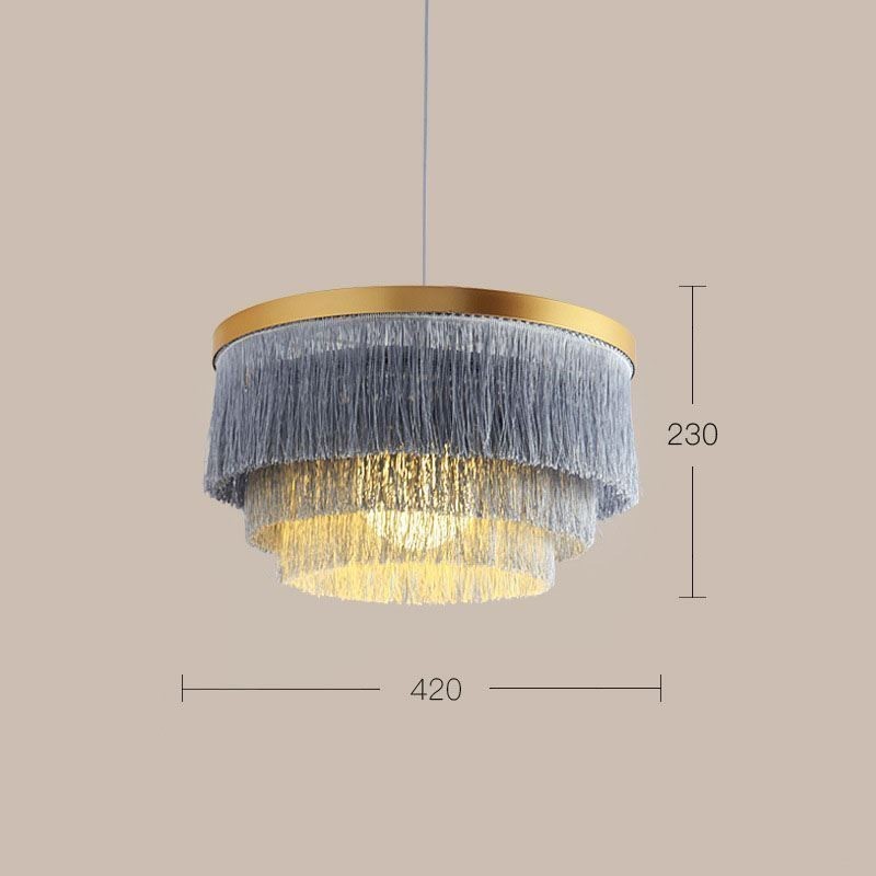 Lámpara colgante decorativa nórdica, cálida y romántica con borlas, lámpara colgante creativa.