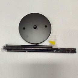 Lámpara colgante moderna de metal con burbujas de cristal transparente