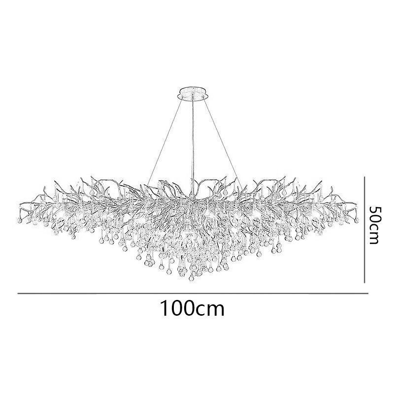 Lámpara colgante de techo moderna de cristal de lujo dorada para comedor