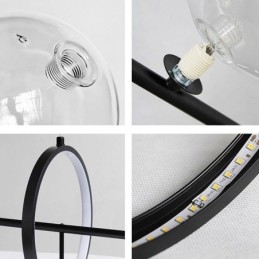 Lámpara colgante moderna de cristal con burbujas y bombillas G9