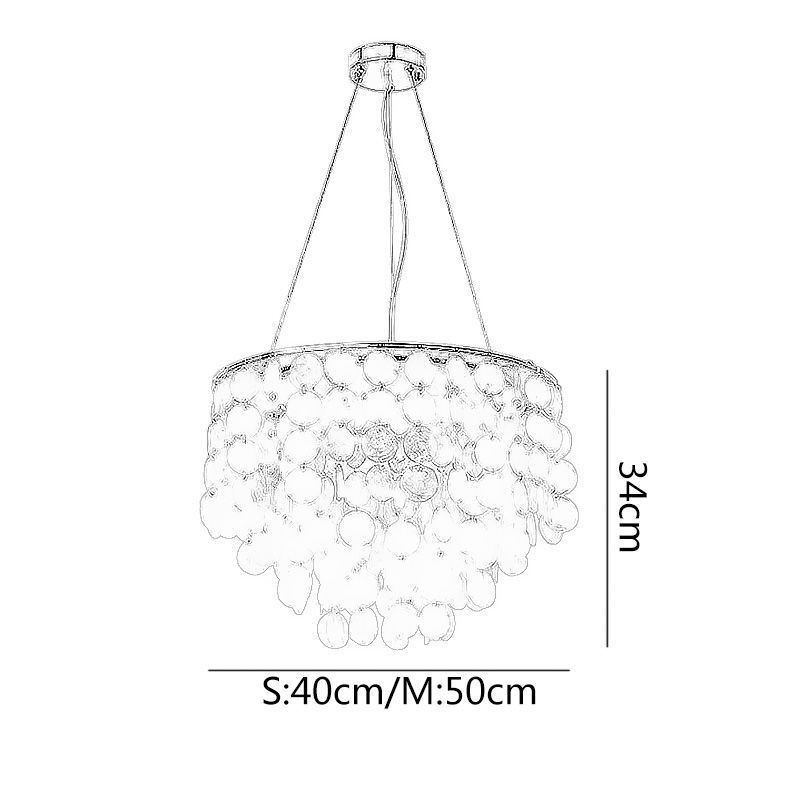 Lámpara colgante de techo moderna con forma de concha blanca