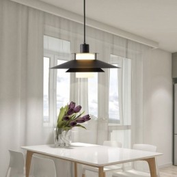 Lámpara colgante de aluminio nórdico, iluminación de techo minimalista moderna