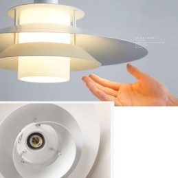 Lámpara colgante de aluminio nórdico, iluminación de techo minimalista moderna