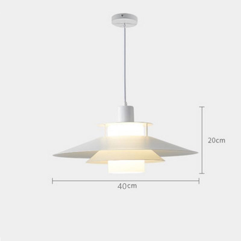 Lámpara colgante de aluminio nórdico, iluminación de techo minimalista moderna