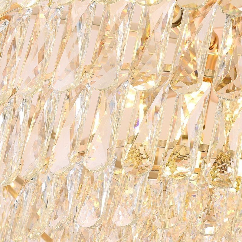 Lámpara colgante europea de lujo, lámpara de techo de cristal