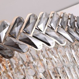 Lámpara colgante de cristal dorada para techo