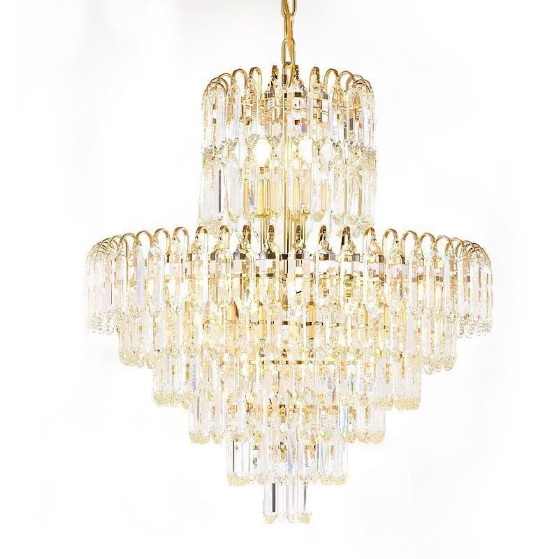Elegante lámpara colgante de cristal redonda para techo.