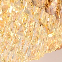 Lámpara colgante de cristal moderna, lámpara de techo redonda