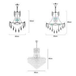 Lámpara colgante de cristal moderna, lámpara de techo redonda