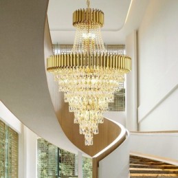Lámpara de techo cónica colgante de cristal moderna