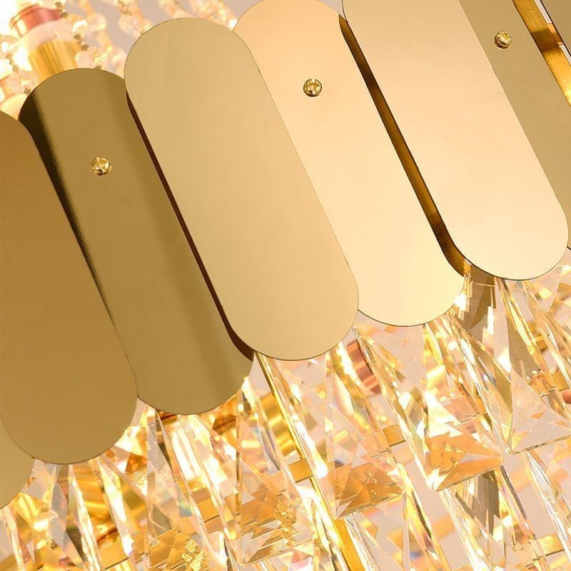 Lámpara colgante cónica de cristal europea