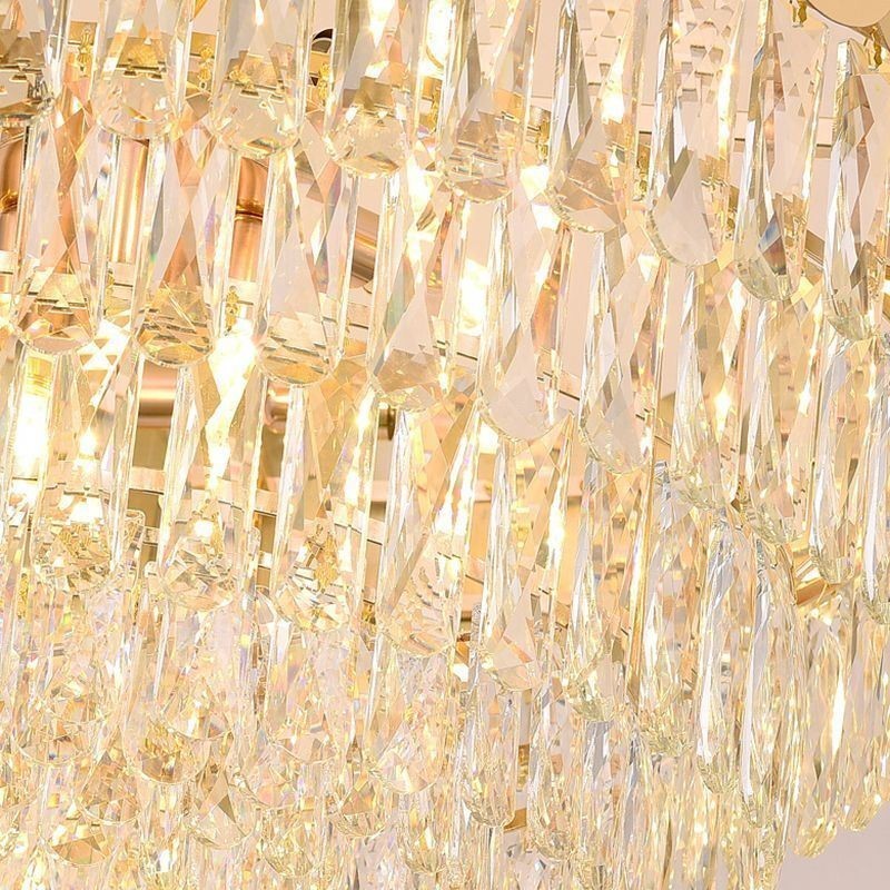 Lámpara colgante moderna de cristal redonda para techo