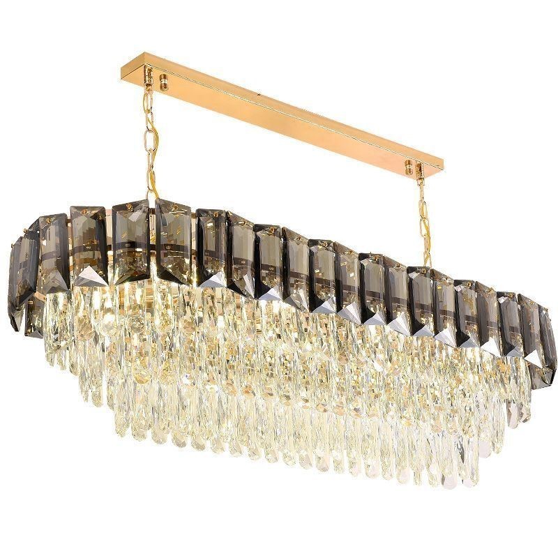 Lámpara colgante ovalada de lujo de cristal K9