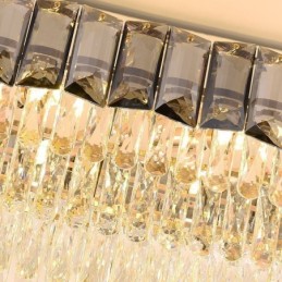 Lámpara colgante ovalada de lujo de cristal K9
