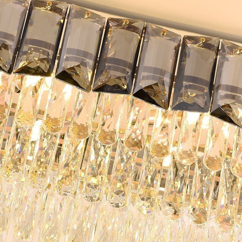 Lámpara colgante ovalada de lujo de cristal K9