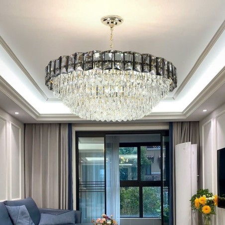 Lámpara colgante de cristal, lámparas de techo contemporáneas Lámpara colgante de cristal, lámparas de techo contemporáneas