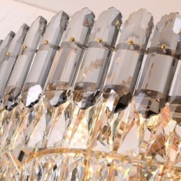 Lámpara colgante de cristal moderna, accesorio de iluminación de techo