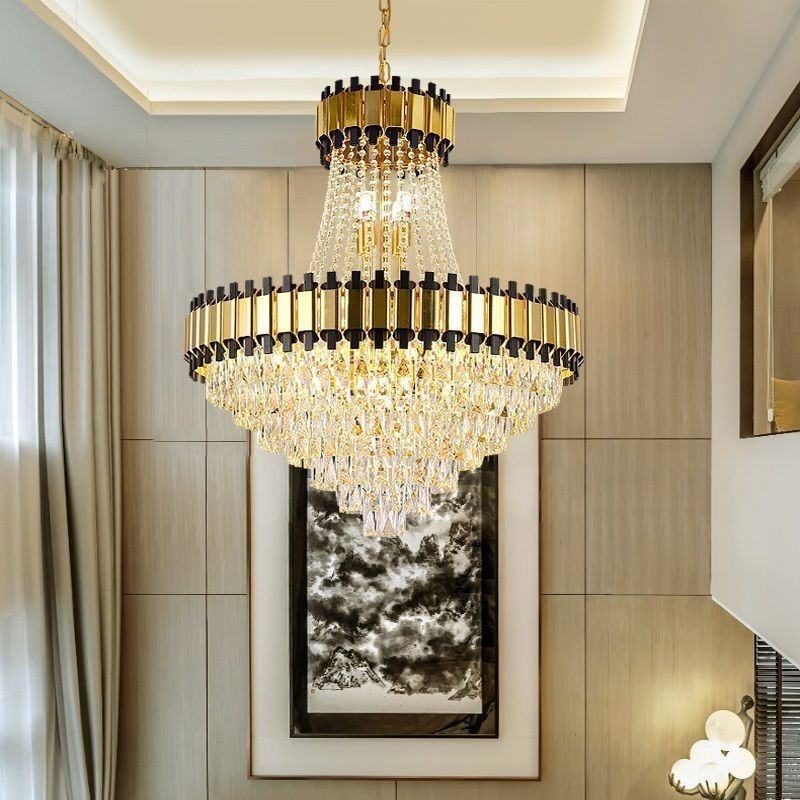 Lámpara colgante de cristal moderna para techo
