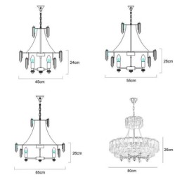 Lámpara colgante de cristal blanco, luces de techo modernas, luces colgantes