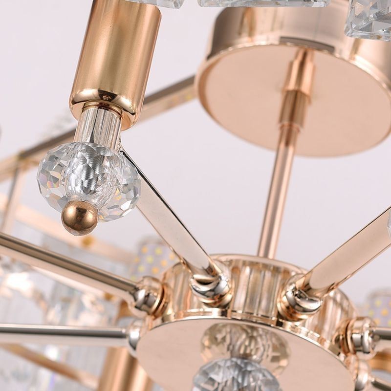 Lámpara colgante de cristal blanco, luces de techo modernas, luces colgantes