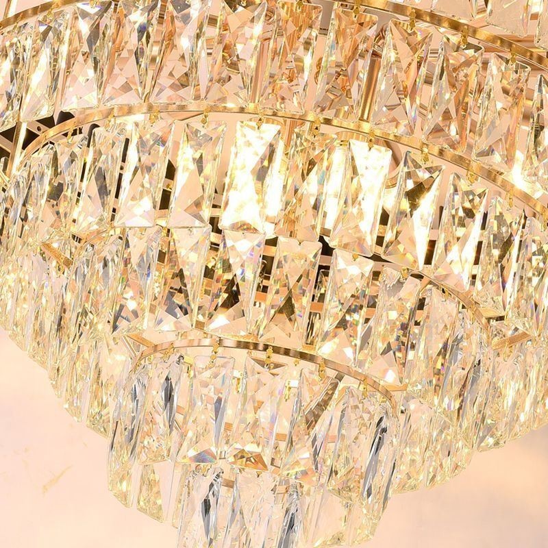 Lámpara colgante de cristal de lujo, luz de techo, 6, 9 y 12 luces