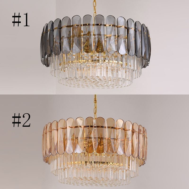 Lámpara colgante de techo de cristal K9 moderna
