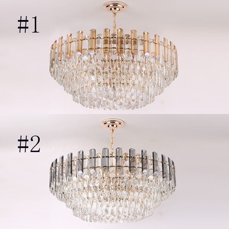 Lámpara colgante europea moderna de cristal K9.