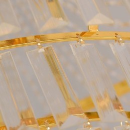 Lámpara colgante de cristal europea, lámpara de techo contemporánea