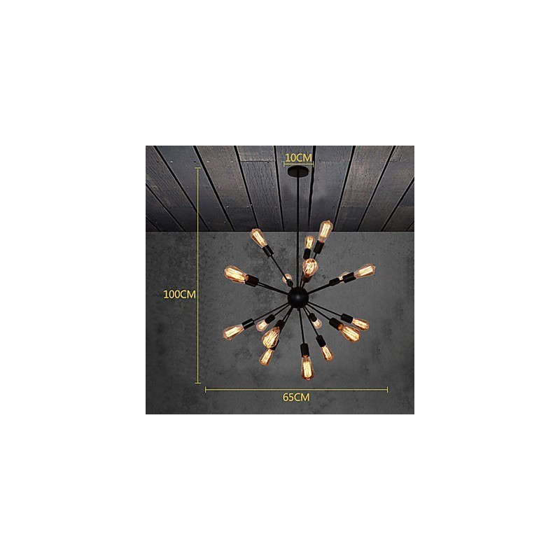 Lámpara de araña de metal de latón antiguo de Country Designers