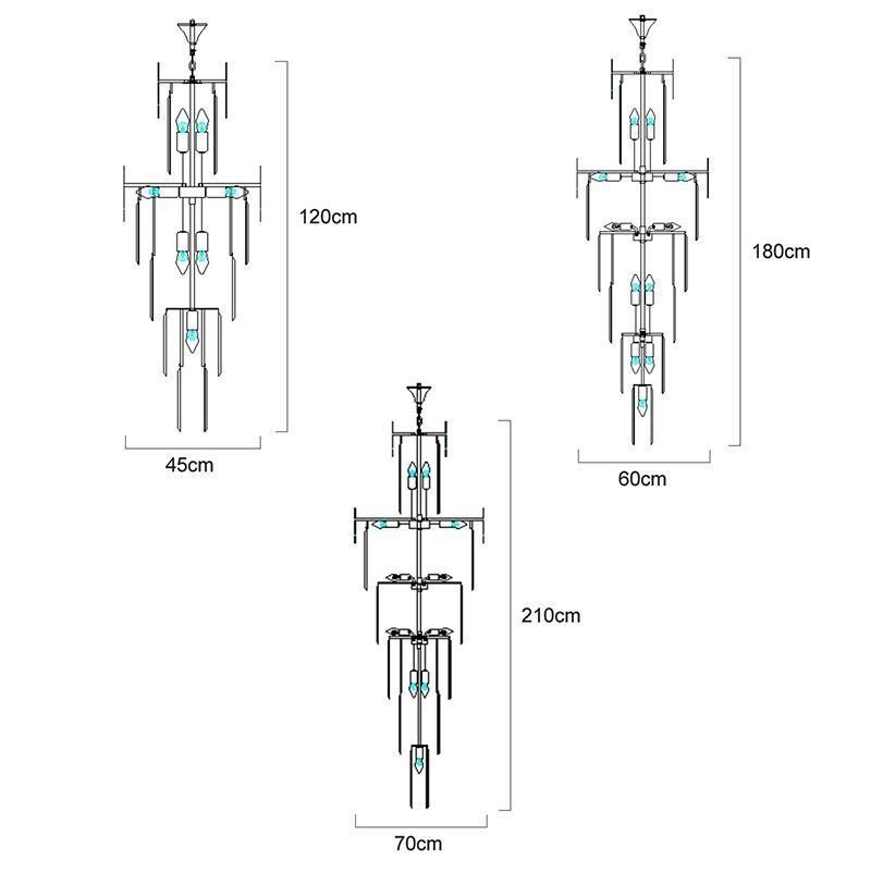 Lámpara colgante europea moderna y espectacular lámpara de techo K9
