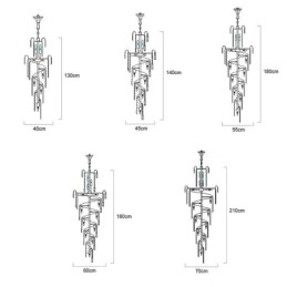 Lámpara colgante de techo de cristal moderna