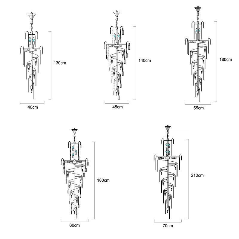 Lámpara colgante de techo de cristal moderna