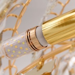 Lámpara colgante de techo de cristal moderna