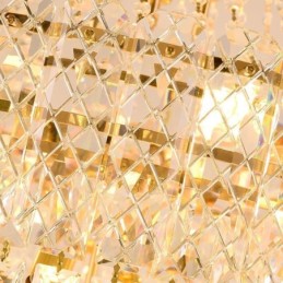 Lámpara colgante de cristal moderna y elegante, lámpara de techo cónica