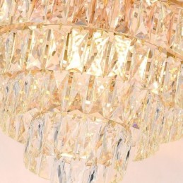 Lámpara de techo cónica colgante de cristal moderna y elegante